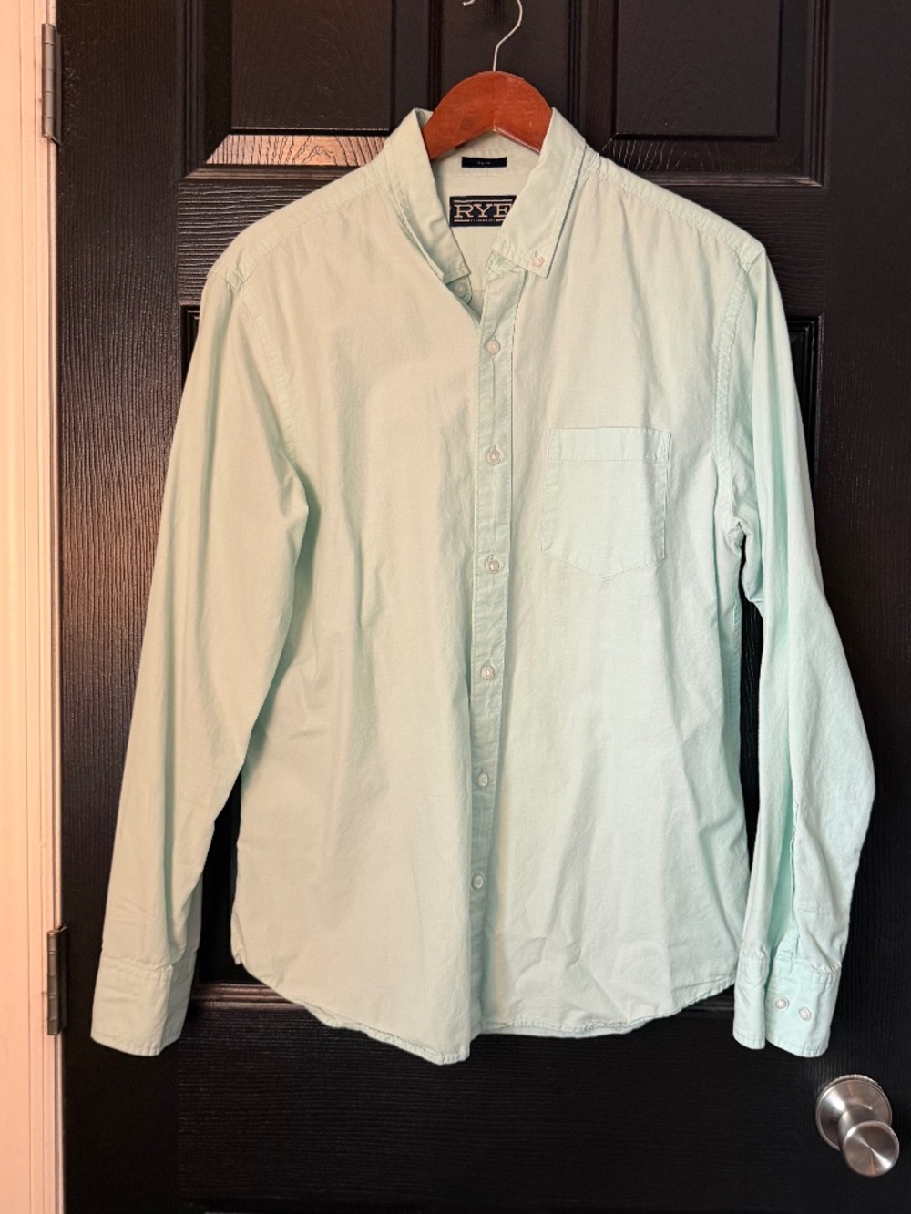RYE by Hawker Rye Slim Mint Green Oxford Button Down Shirt Men's Large